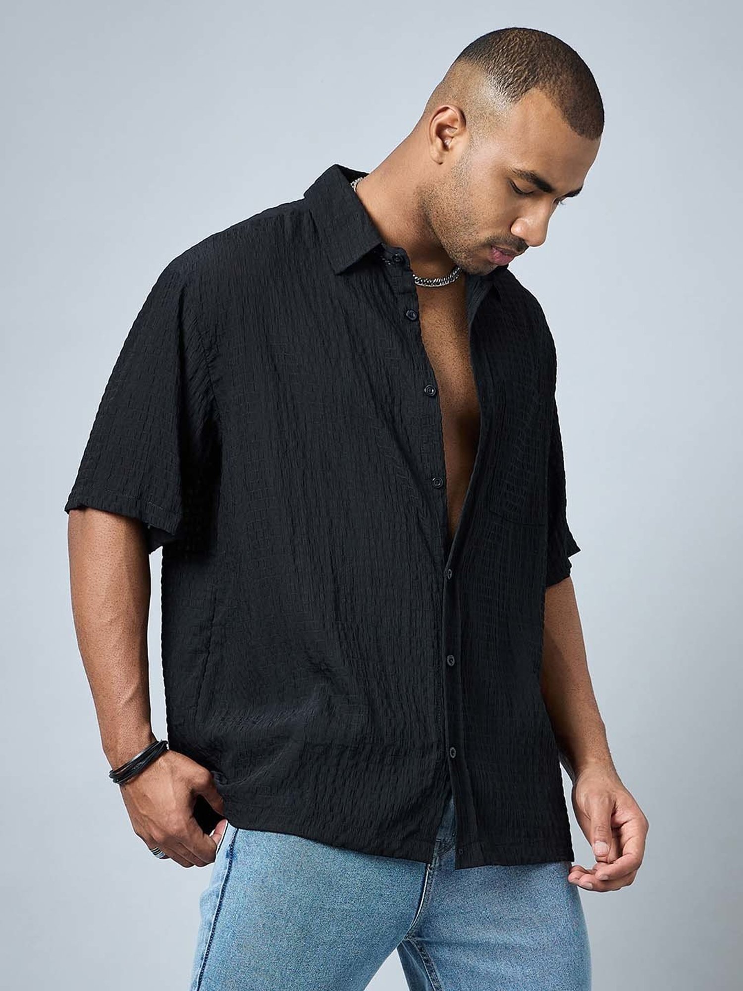 CHIMPAAANZEE Black Loose Fit Oversized Shirt