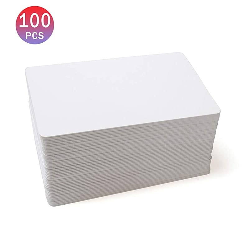 13.56MHz MIFARE Classic 1K RFID Smart Cards ISO14443A Blank RFID Hotel Key Cards Sublimation Printable (Pack of 100)