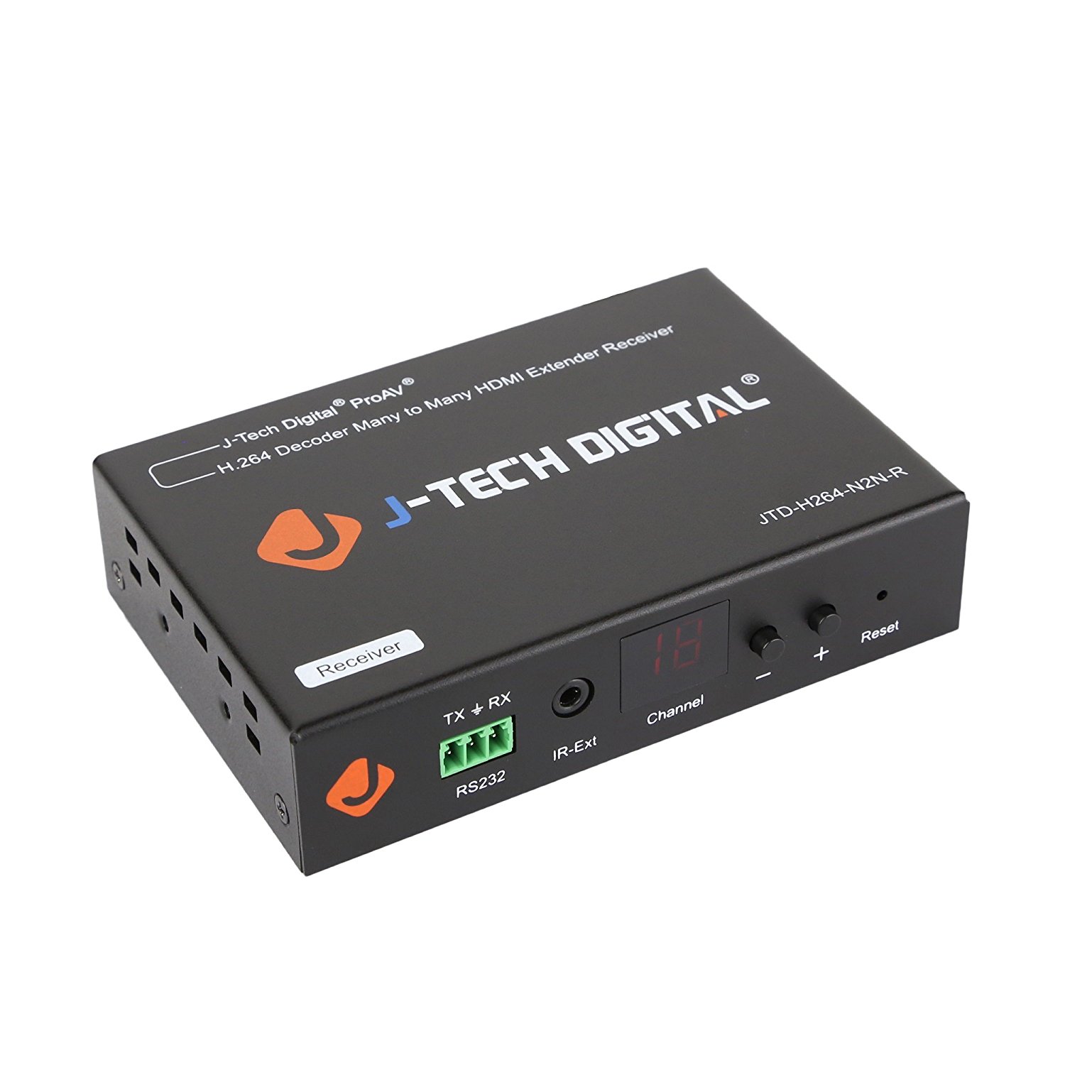 J-Tech Digital H.264 HDMI Video Decoder/Extender/Matrix Over Ethernet, with RS232 passthrough, IR Routing (Receiver/Decoder) [JTD-H264-N2N-R]