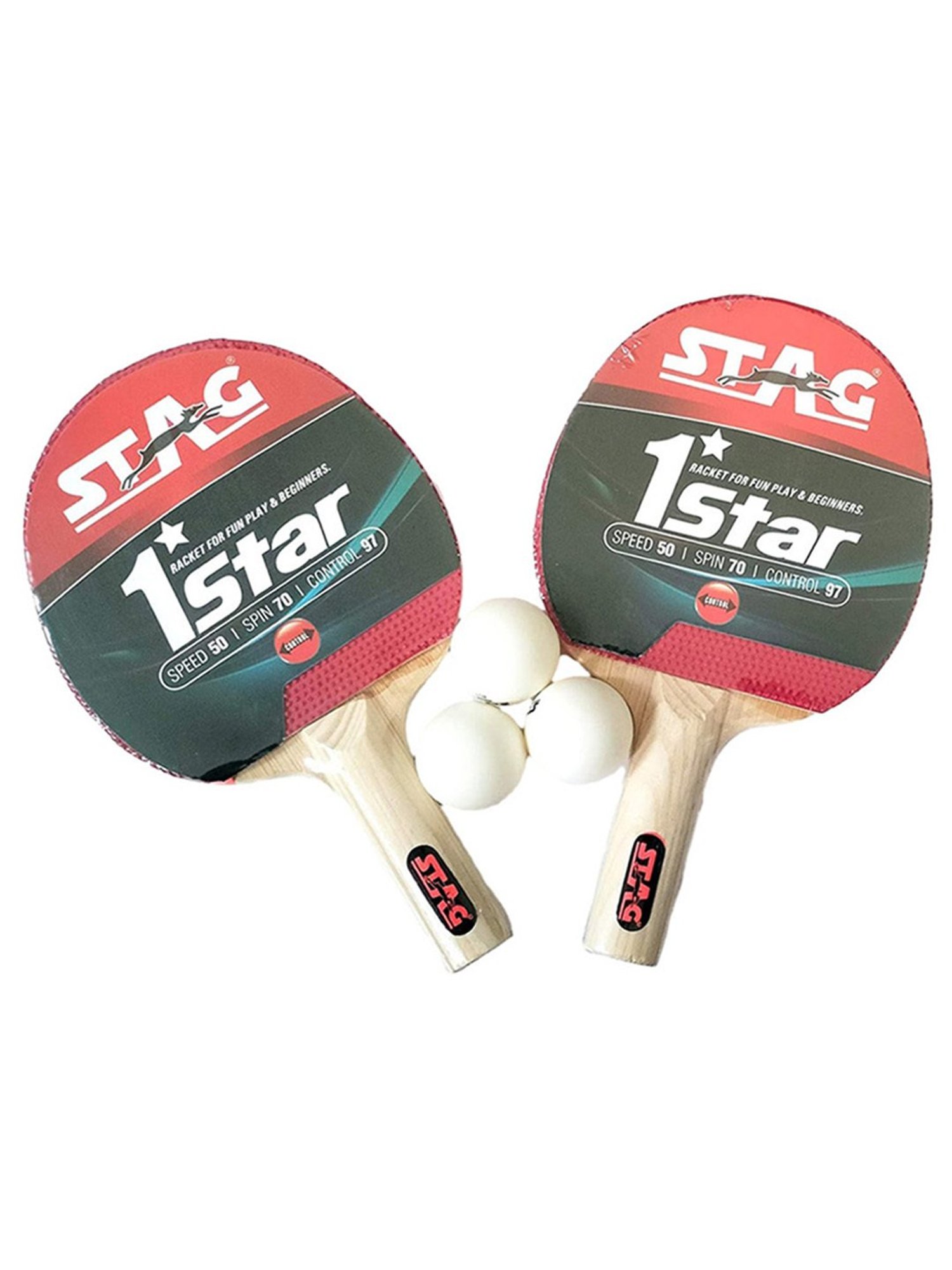 Stag Global Professional Premium ITTF Approved Rubber Table Tennis Set (Multicolor)