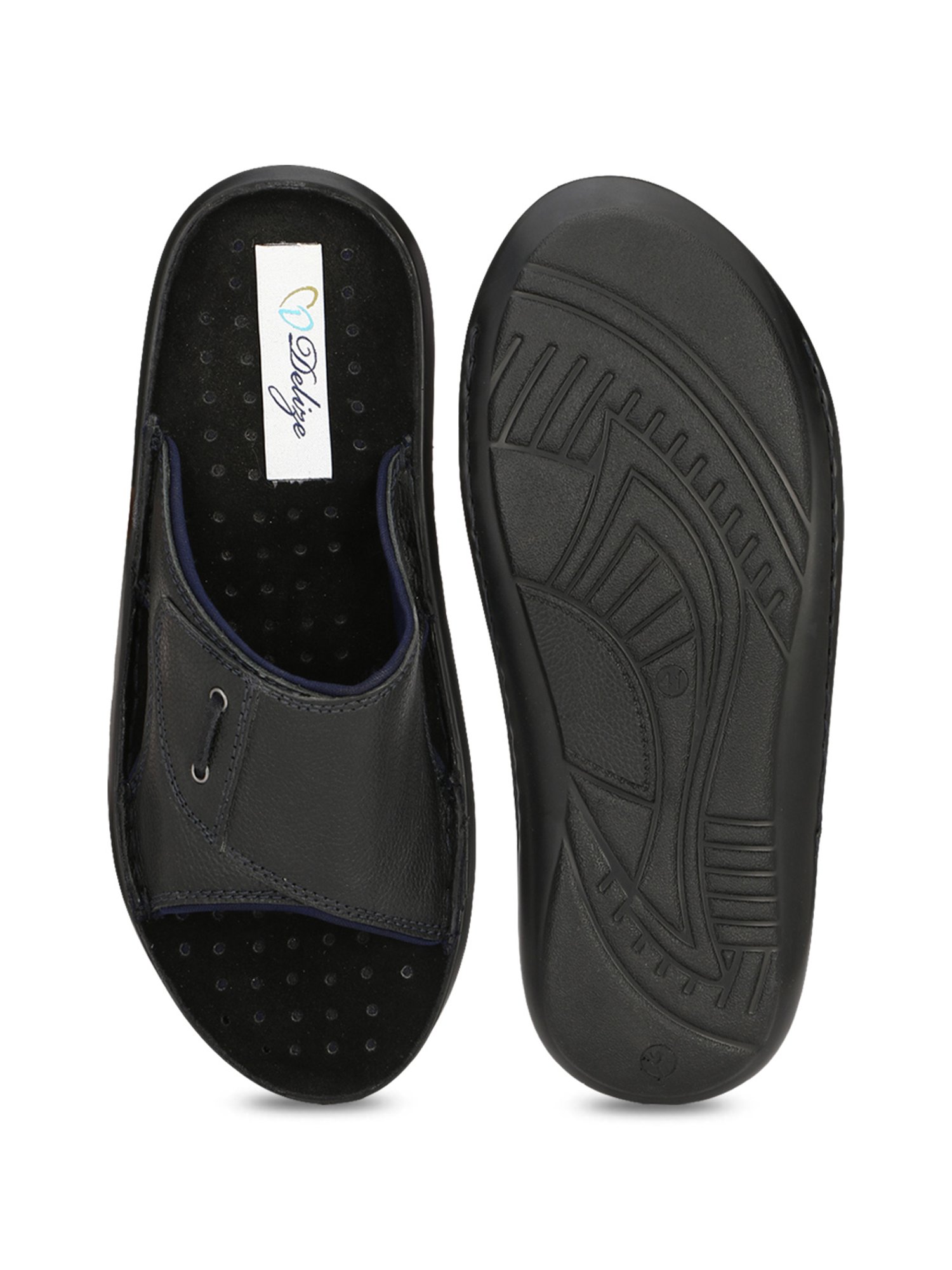 Delize Men's Black Casual Sandals