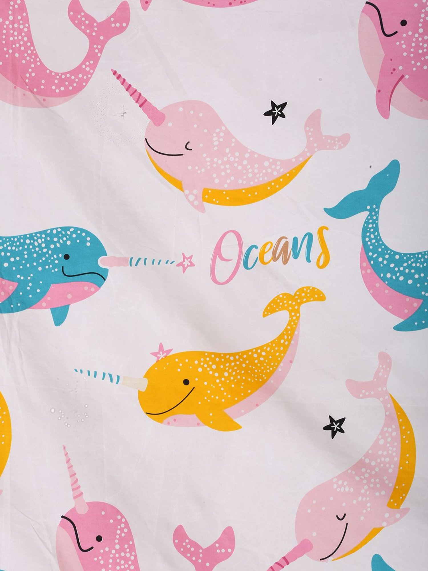 HOSTA HOMES Multicolor Glace Cotton 220 TC Bed Sheet with 2 Pillow Cover