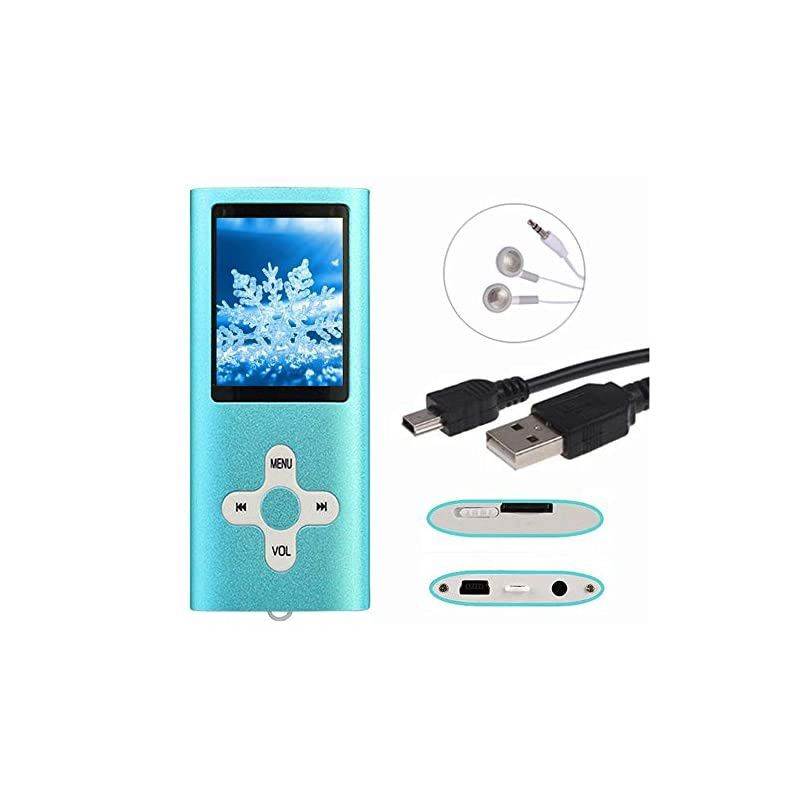 MP3 Player MP4 Player with a 32GB Micro SD Card,  Portable Music Player Support up to 64GB, Green