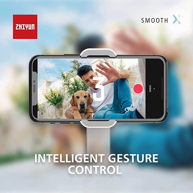 Smooth X Kit with Mini Tripod and Pouch 2Axis Smartphone Gimbal Stabilizer for iPhone 11 Pro Xs Max Xr X 8 Plus 7 6 SE Android Smartphone Samsung Cell Phone SmoothX Combo Gray