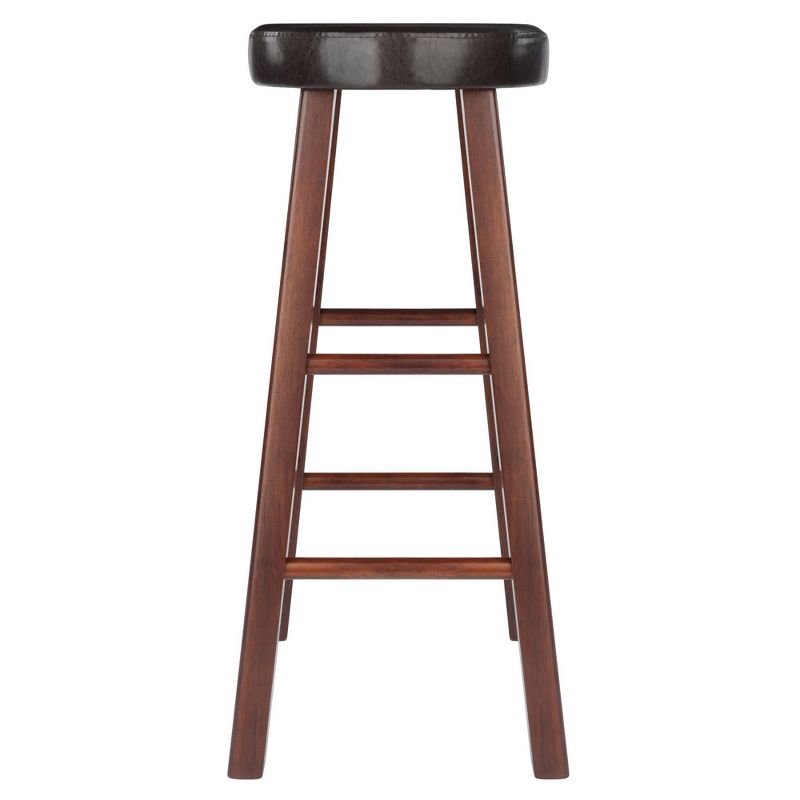 29" 2pc Maria Cushioned Barstools Walnut/Espresso - Winsome