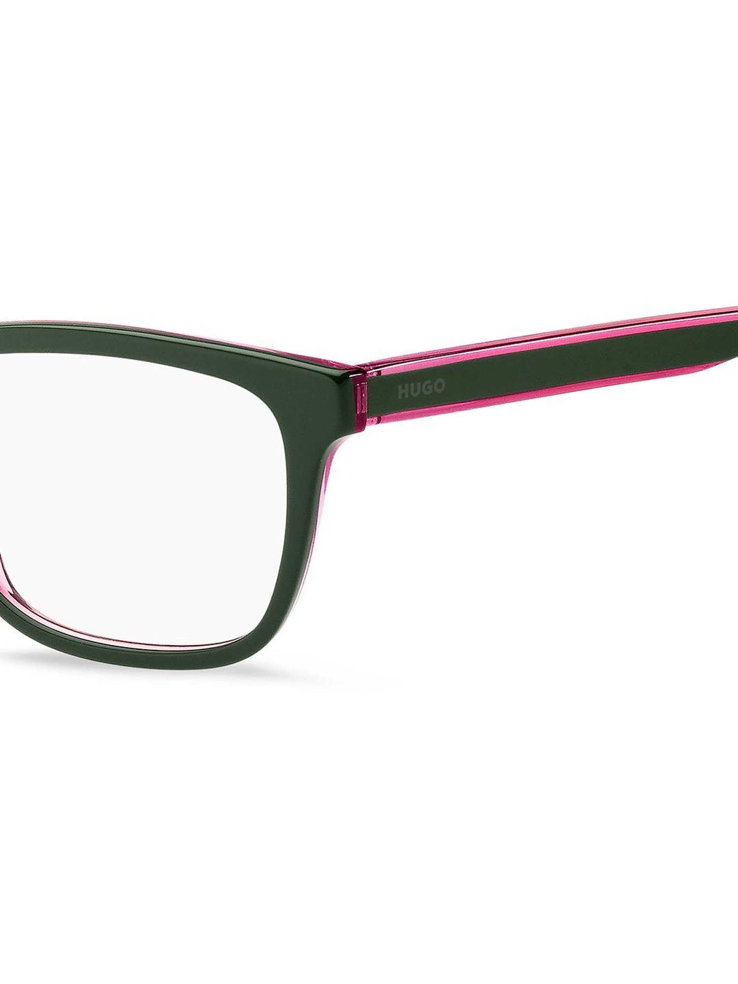 HUGO Green Rectangular Eye Frames for Women