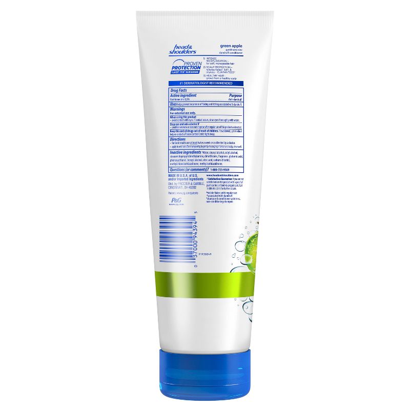 Head and Shoulders Green Apple Daily-Use Anti-Dandruff Paraben-Free Shampoo and Conditioner Bundle Pack