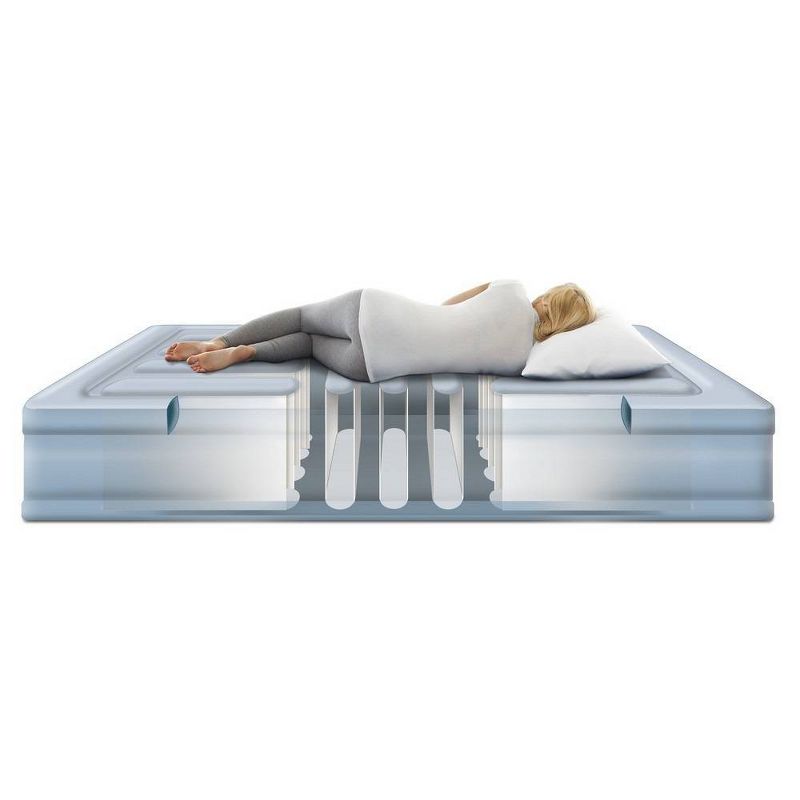 Beautyrest Lumbar Supreme 3-Zone Adjustable Air Mattress with Built-in Pump - Queen