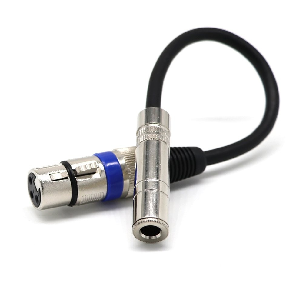 Top Deals 6.35mm 1/4 Inch TRS to XLR Male to Female Cable 3 Pin Female Plug Stereo Microphone Cable Audio Cord (1pcs)
