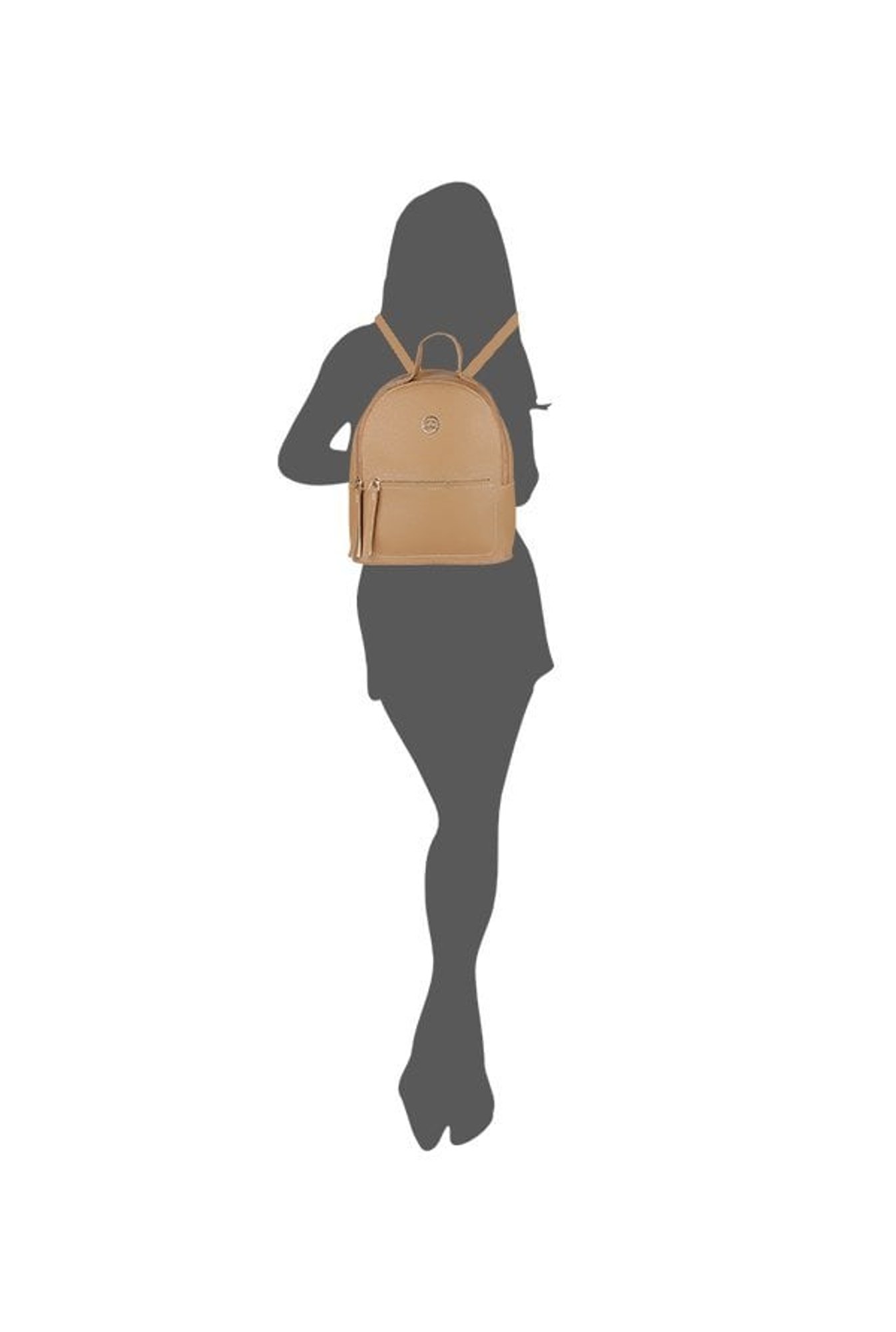 Gio Collection Tan Stitched Backpack