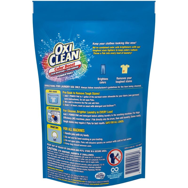 OxiClean Color Boost Color Brightener plus Stain Remover Power Packs - 26ct