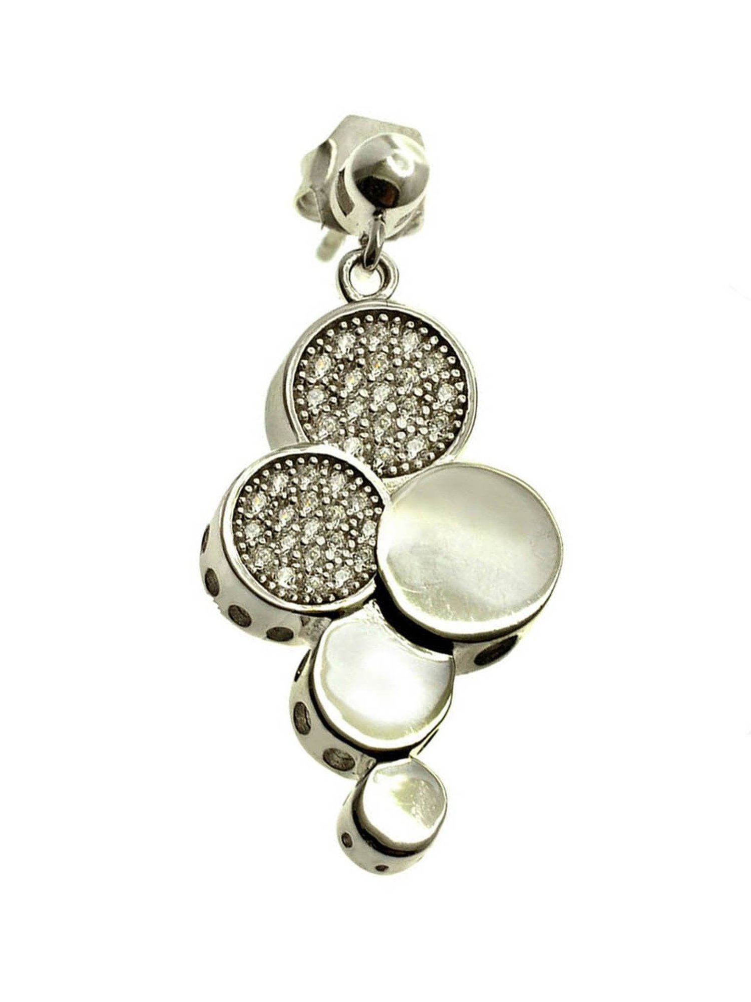 The Real Effect London Classic Collection 800 Silver Earrings for Women