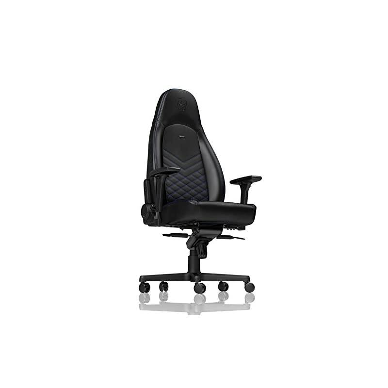 ICON Gaming Chair - Office Chair - Desk Chair - PU Faux Leather - Black/Blue
