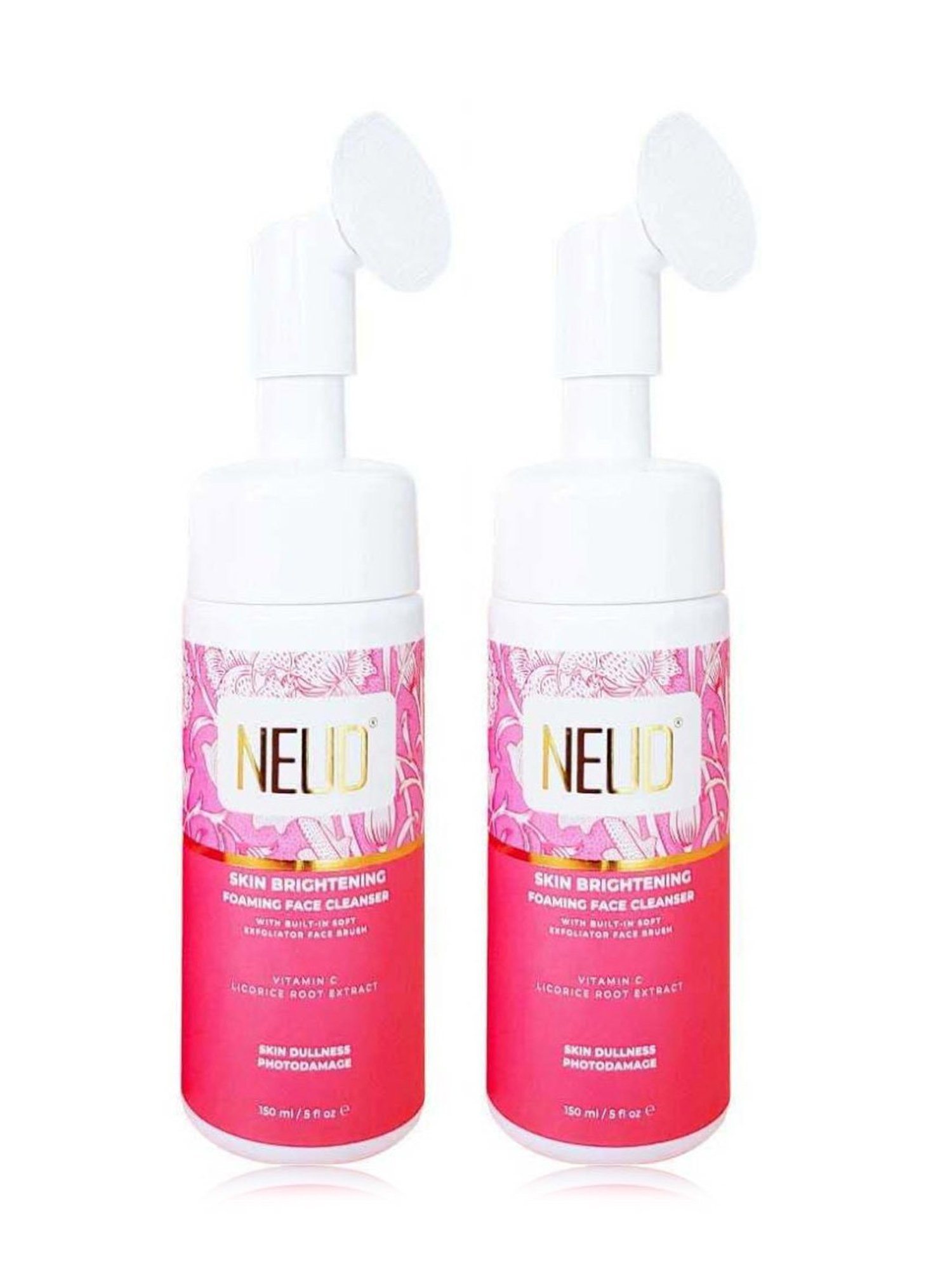 NEUD Skin Brightening Foaming Face Cleanser - 150 ml Each (Pack of 2)