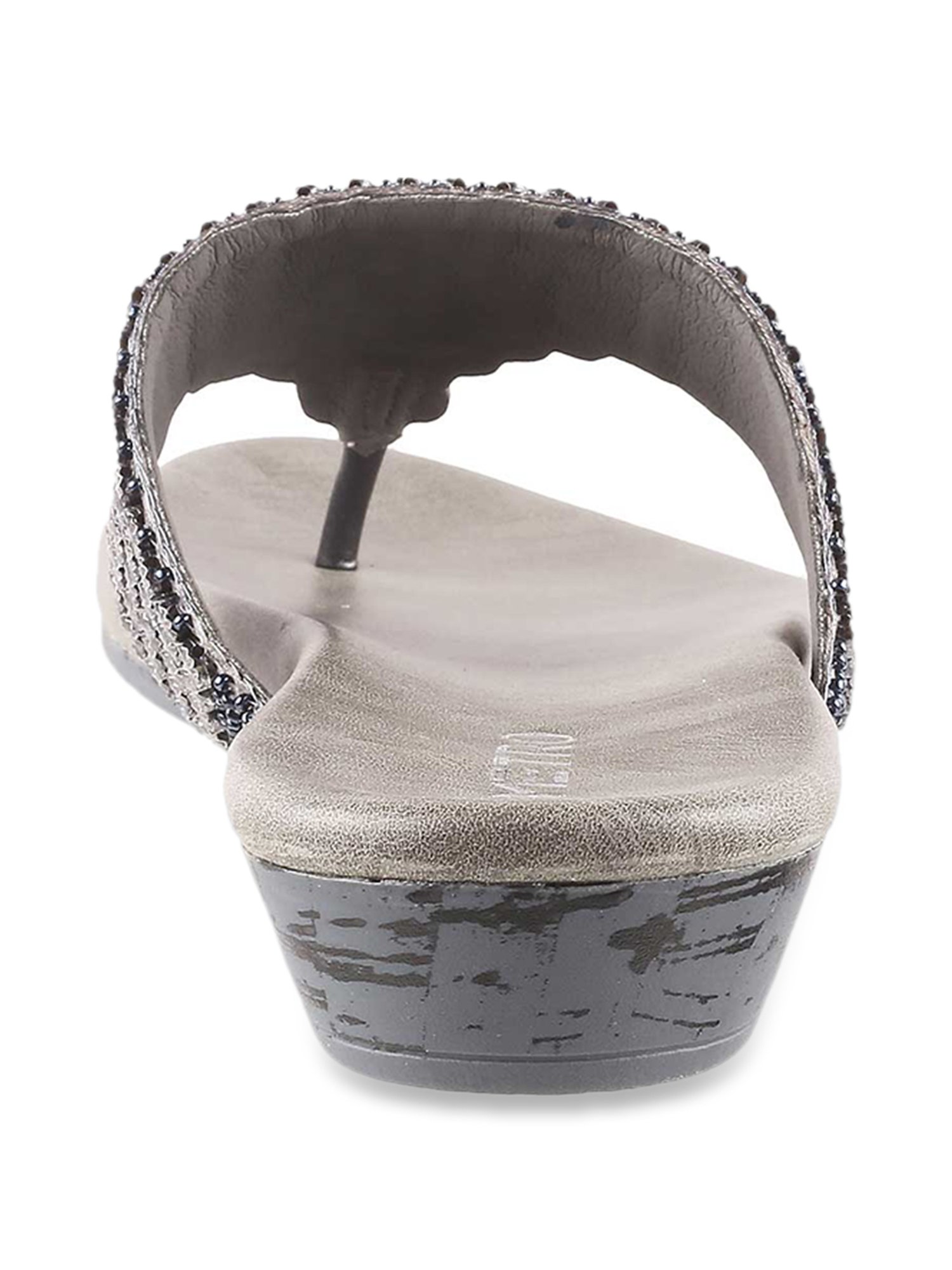 Metro Women's Silver Thong Wedges