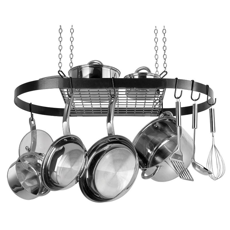 Range Kleen Oval Hanging Pot Rack - Black