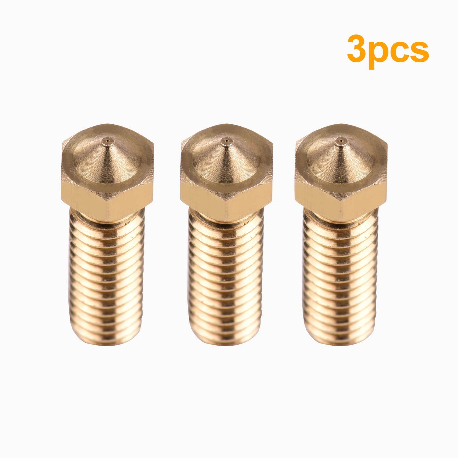 Aibecy 3pcs 3D Printer Extruder Brass Volcano Nozzle M6 Thread Printer Head 0.2mm Output for Sidewinder X1 TEVO Little Monster 1.75mm Filament