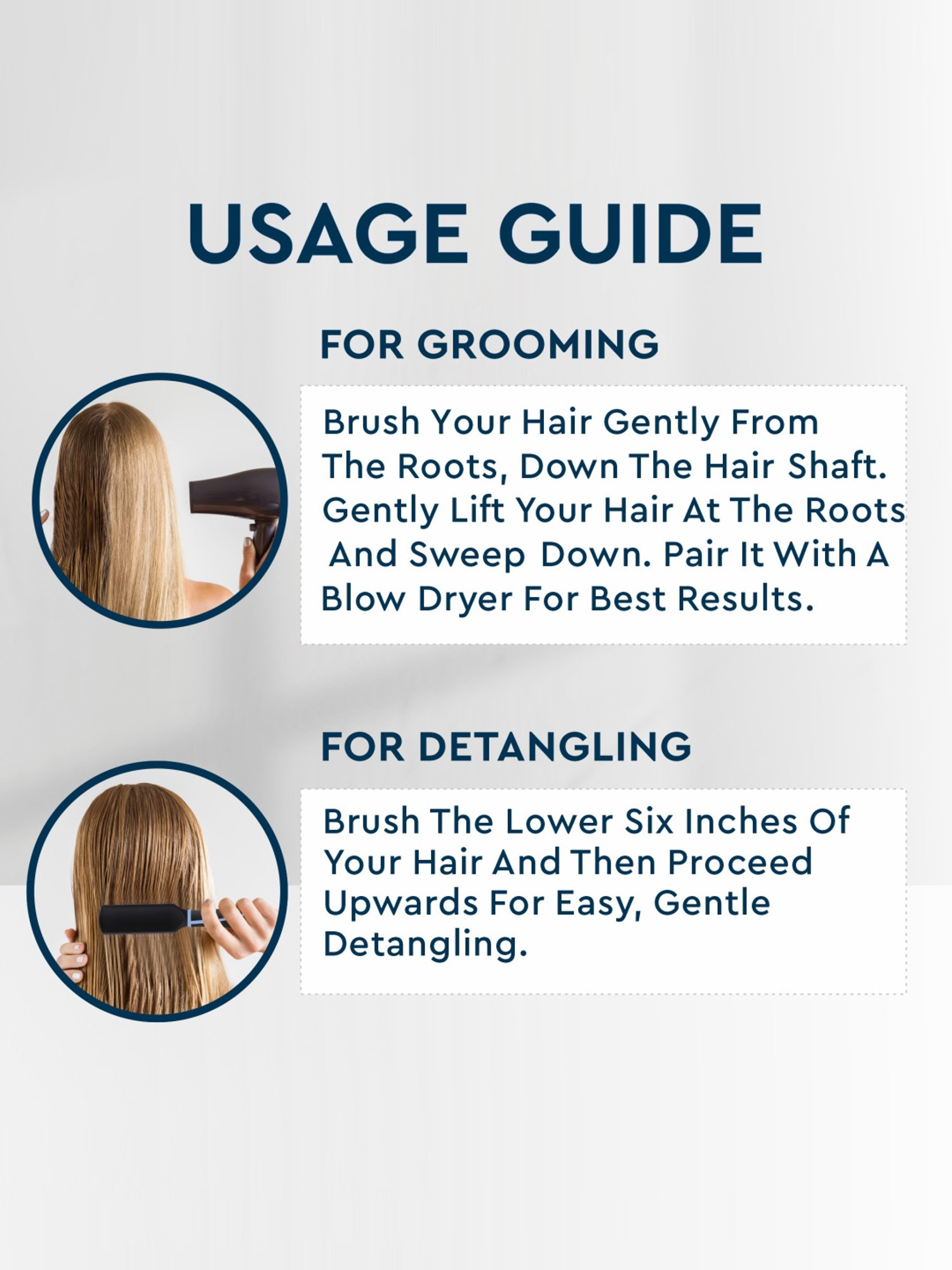 GUBB Round Brush for Hair Styling & Blow Drying, Round Hair Brush - Vogue Range