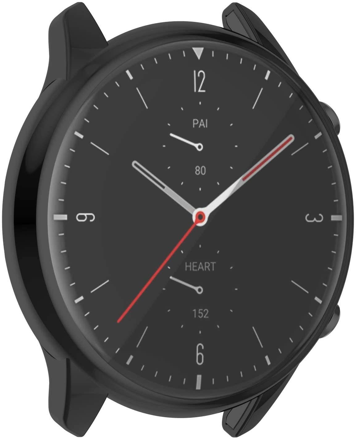 FitTurn Screen Protector Case Compatible with Amazfit GTR 2 & Amazfit GTR 2e TPU Slim Case Cover [Plating Metal Color Frame] [3D Full Coverage] Shell Protective for Amazfit GTR 2 Watch(Black)