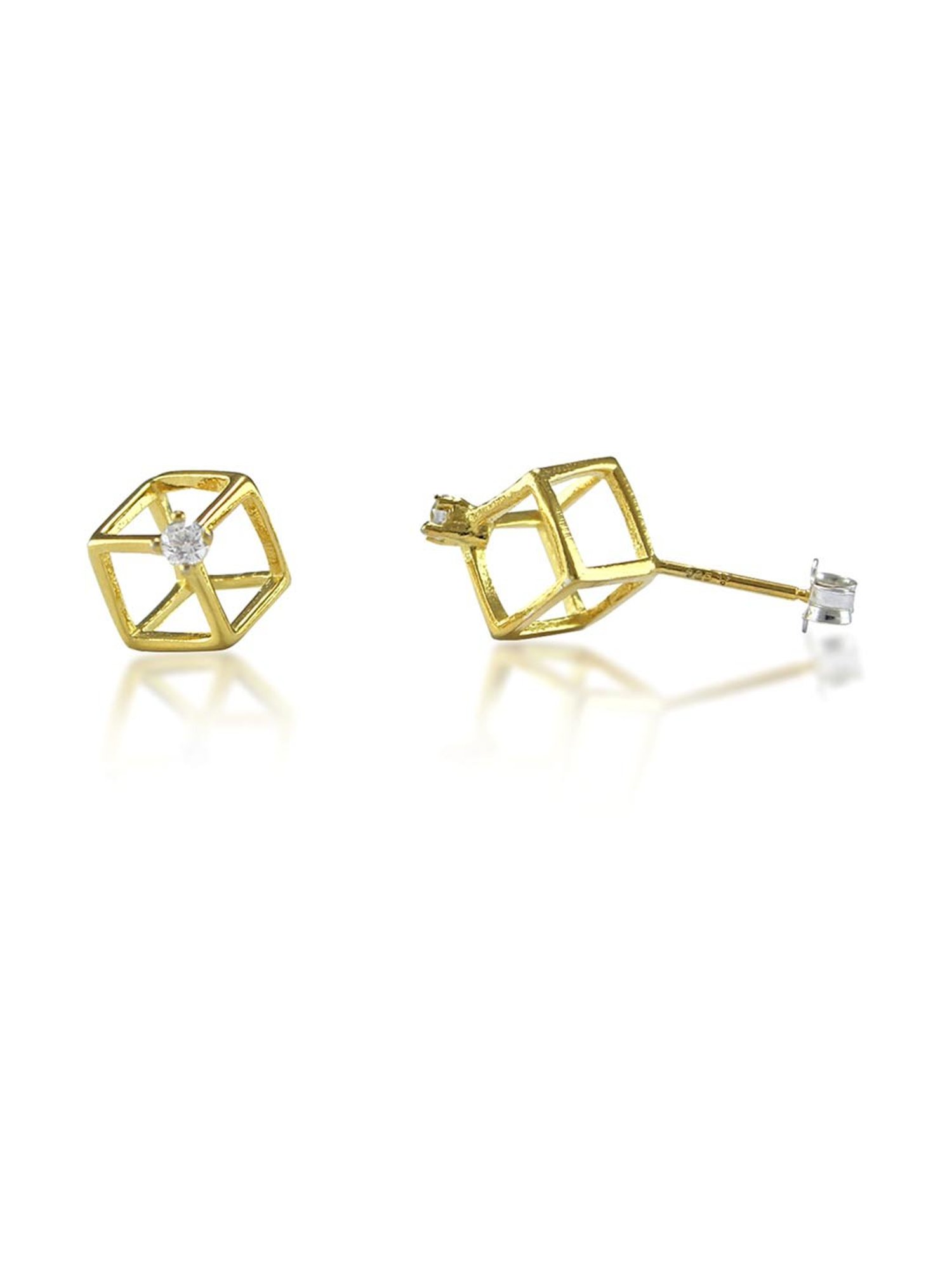 Taraash 92.5 Sterling Silver Geometric Earrings for Women