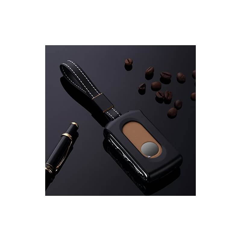 TM) Luxury Aircraft Aluminum Smart car Key Fob case Cover for Volvo XC60 XC90 S90 V90 T5 T6 T8 S901,Volvo 2018 (Black)