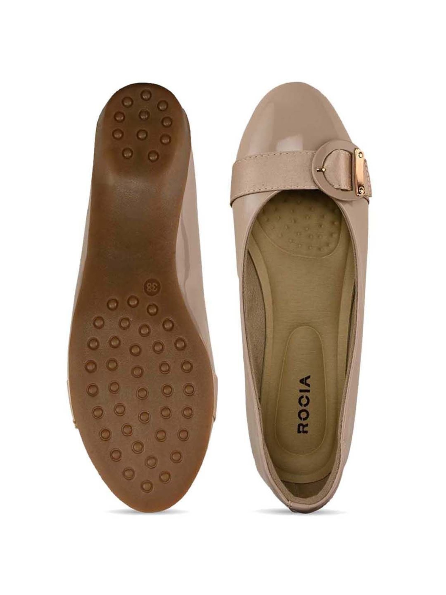 Rocia by Regal Women's Beige Flat Ballets