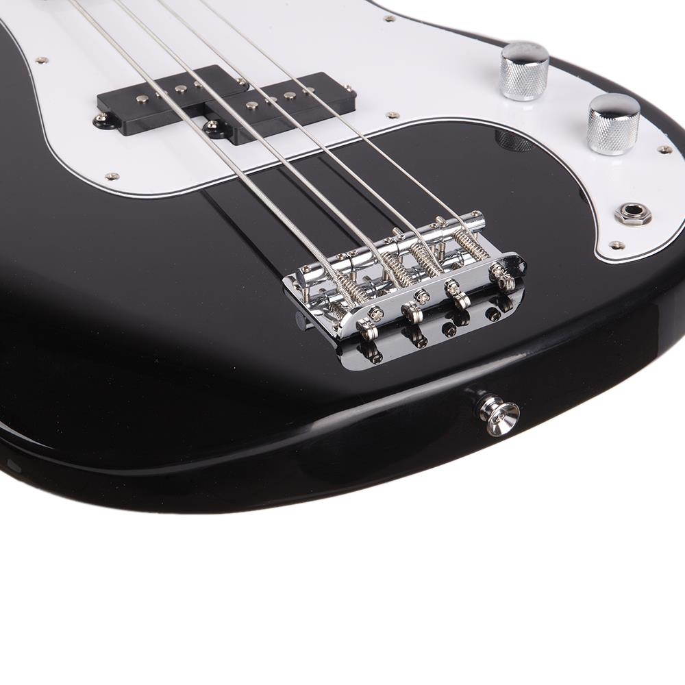 Fashion Black 4-String Electric Bass Guitar Burning Fire Style