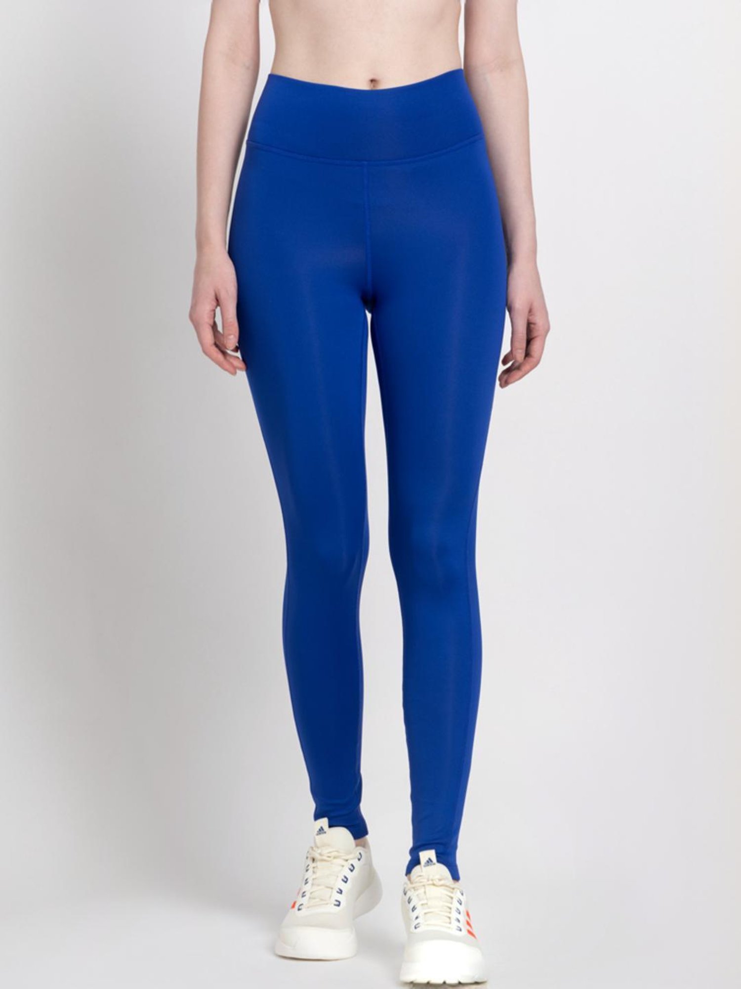 adidas Blue Mid Rise Sports Tights
