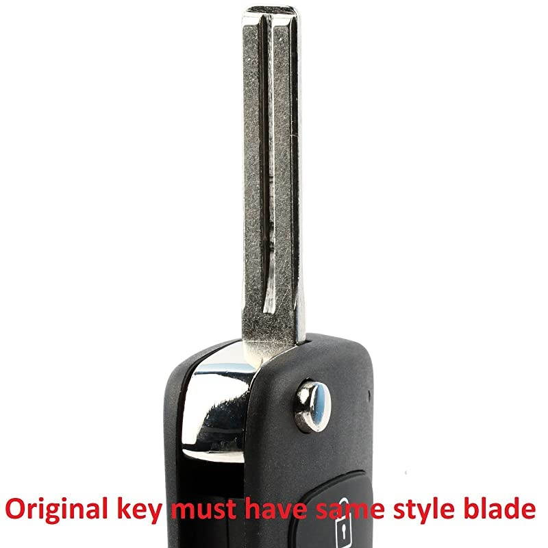 Keyless Entry Remote Uncut Blank Flip Car Key Blade Fob Shell Case Outer Cover for Kia