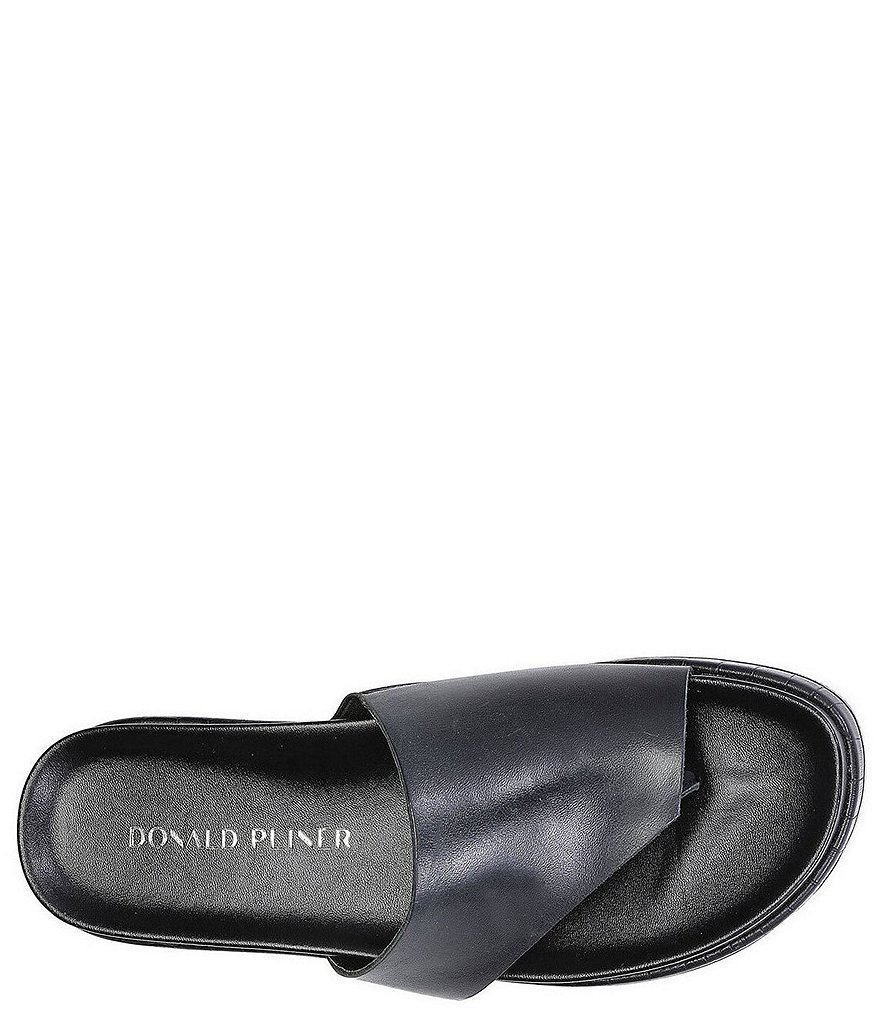 Donald Pliner Lylaa Leather Platform Thong Slide Sandals