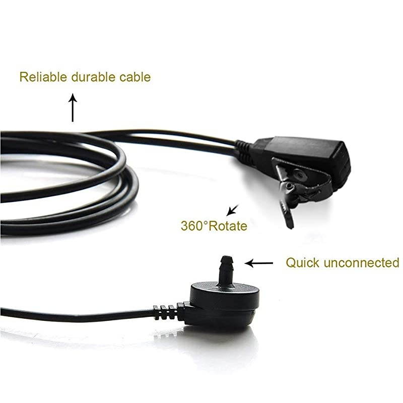 10 Pack  2Pin Walkie Talkie Earpiece Covert Air Acoustic Earpiece Headset for Two Way Radio Kenwood PUXING POFUNG Baofeng UV3R Plus UV5R UV5RA 888S