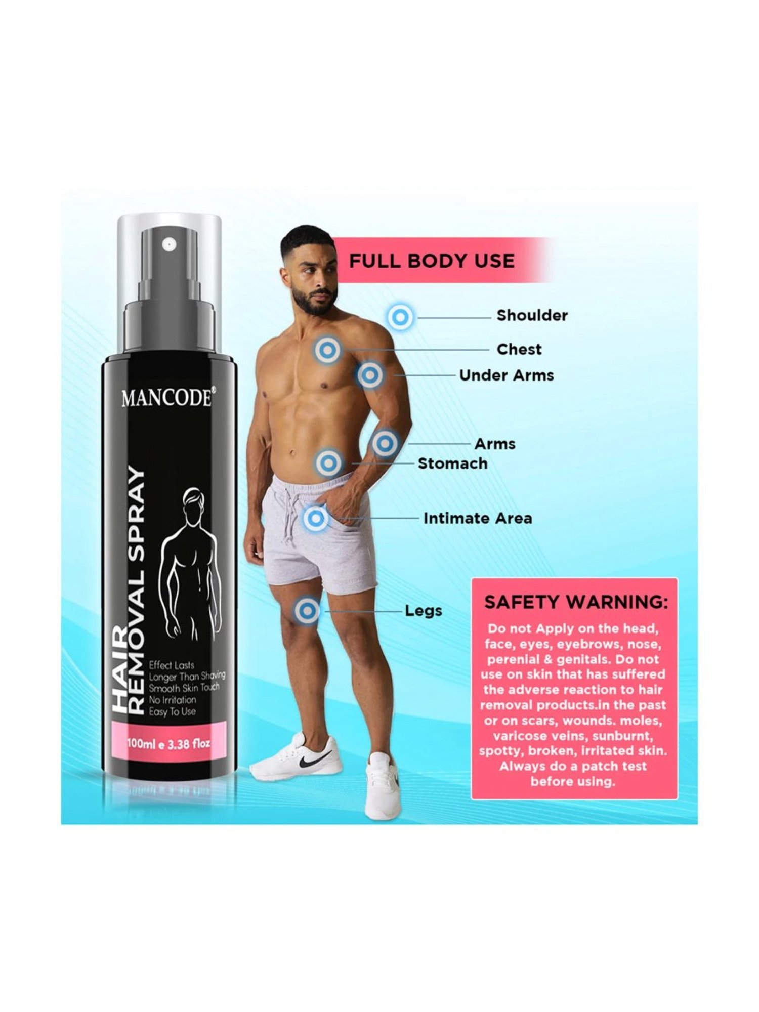 Mancode Hair Removal Spray - 100 ml