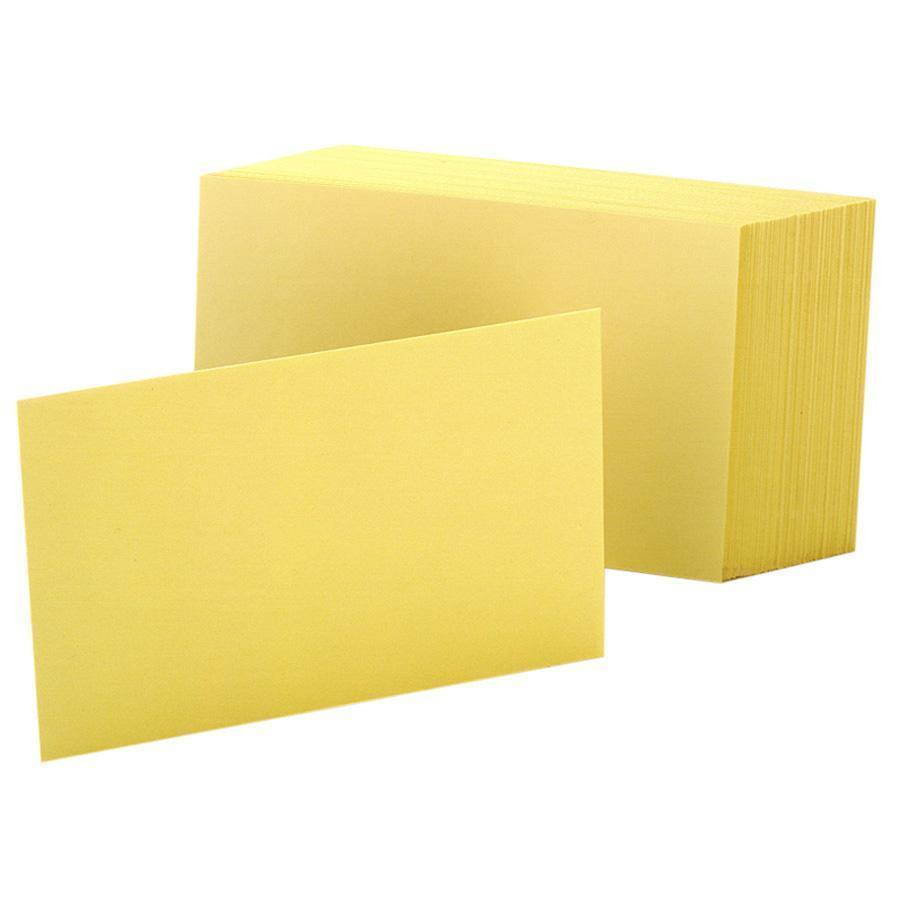 Esselte Printable Index Card - 4" X 6" - 100 / Pack - Canary (7420CAN)