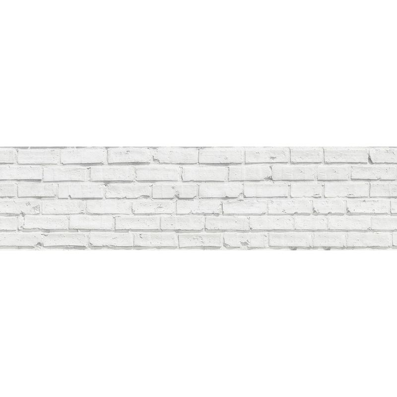 Brewster Bricks Backsplash Wallpaper White