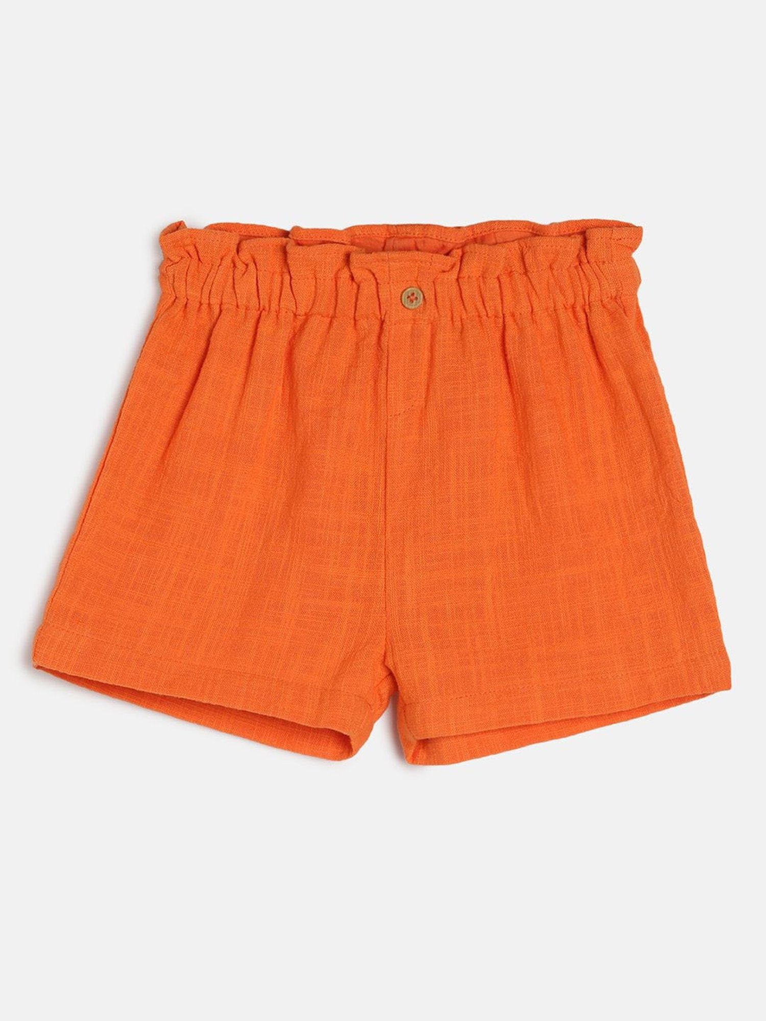 MINIKLUB Kids Orange Solid Shorts
