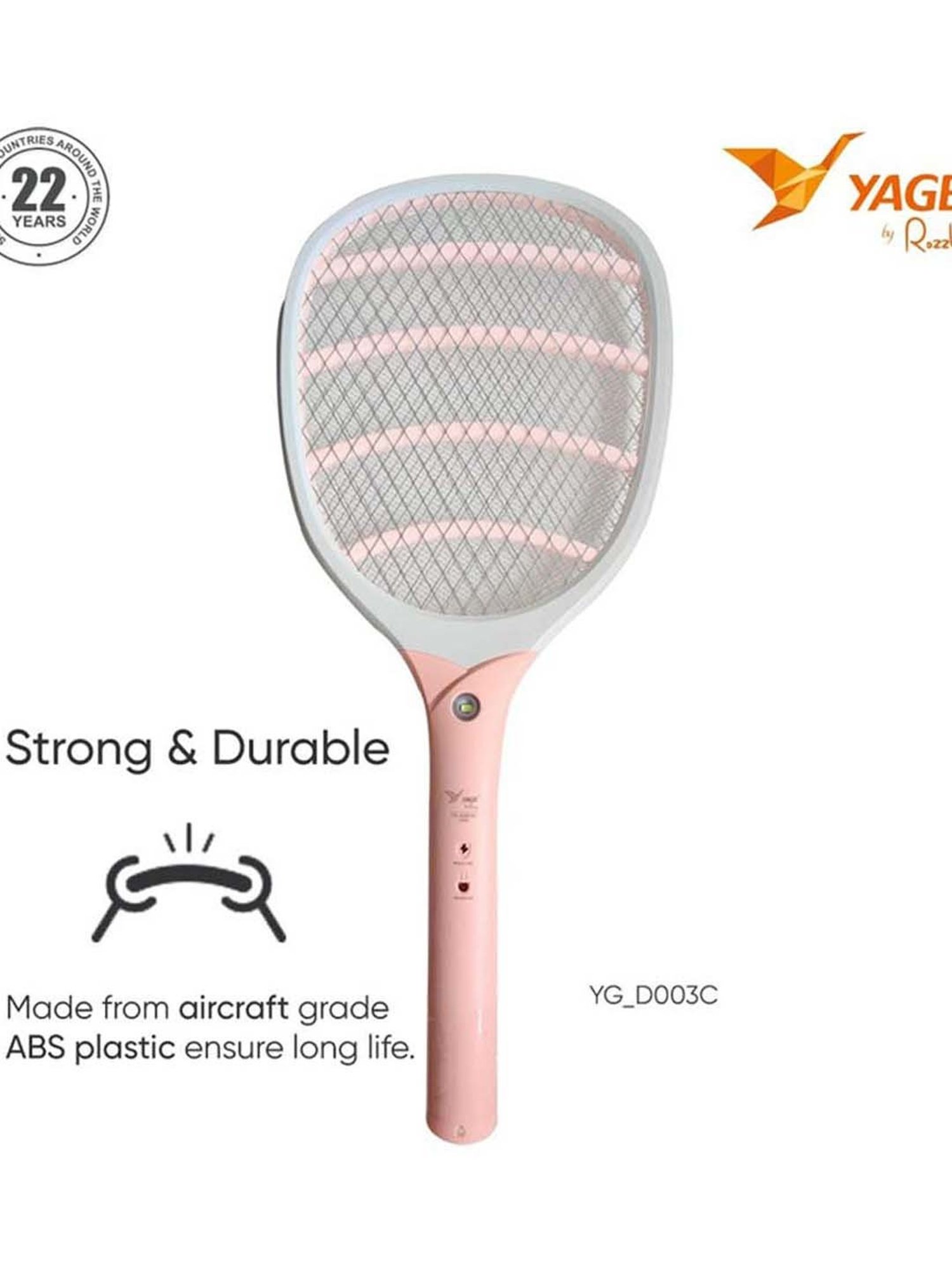 yage YG-D003PINK Electric Insect Killer Indoor, Outdoor Bat (Pink)