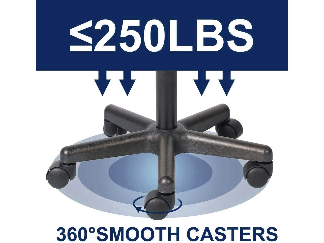 SMUGDESK Armless Office Chair Mesh Ergonomic Computer Chair Lumbar Support Low Back with Rolling Casters for Small Spaces