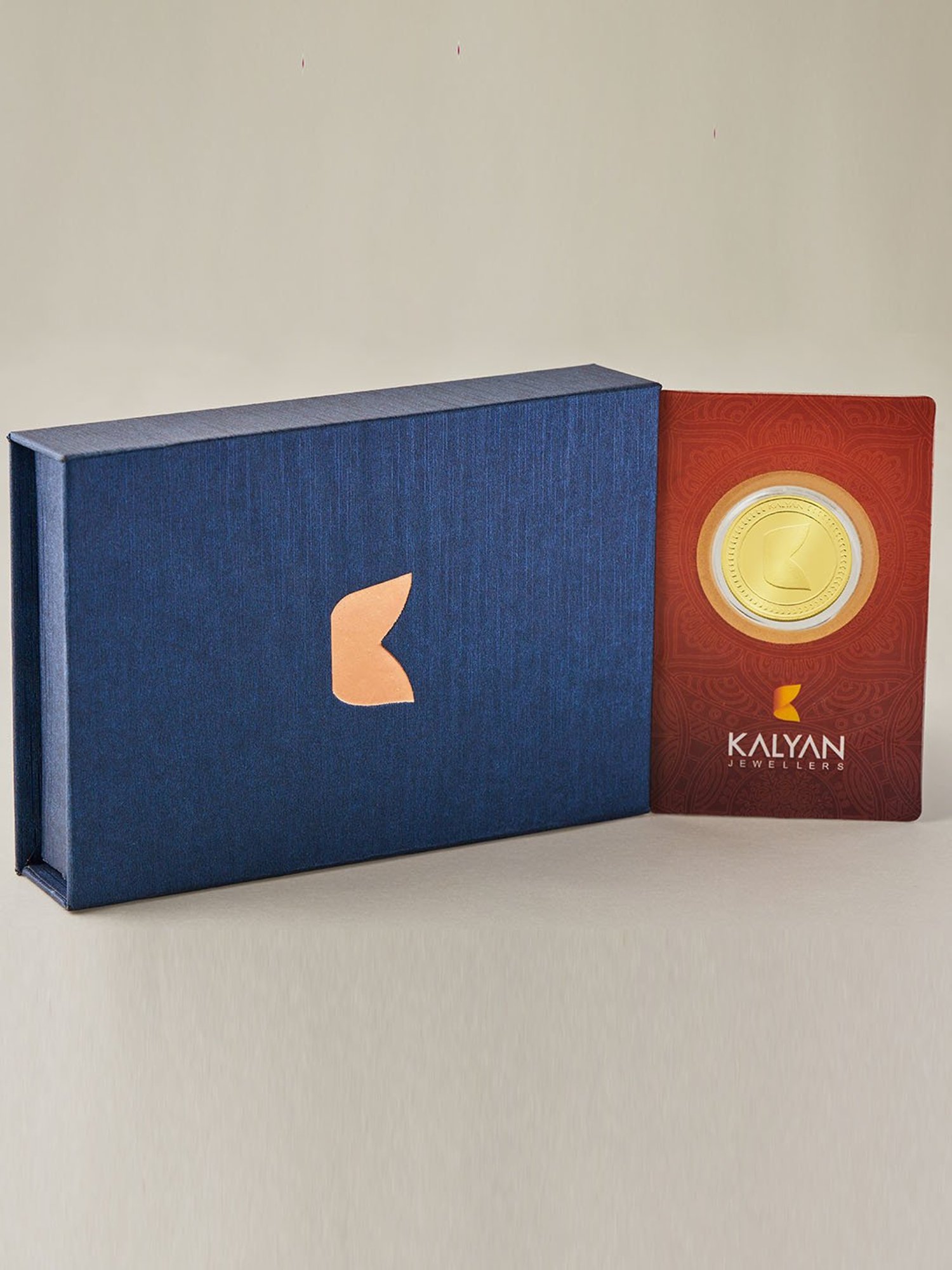 P.C. Chandra Jewellers Pooja Kalash-Inscribed 24k (999) 0.05gm Yellow Gold Foil Coin