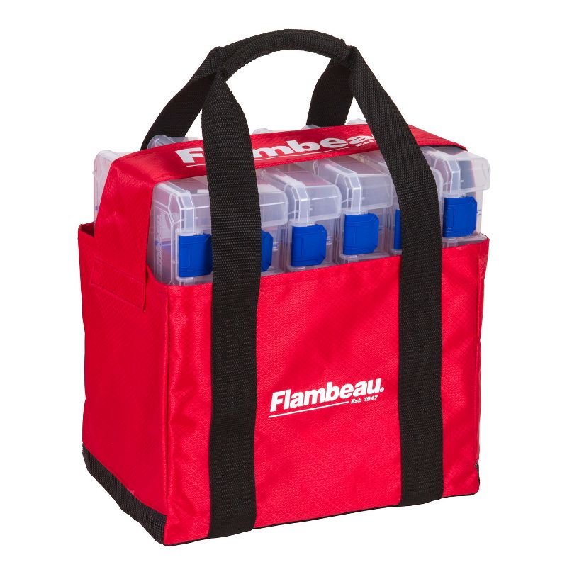 Flambeau Outdoors 4226TT Tuff Tainer 4000 Tote Bag With Mesh sidewall and Reinforced Stitching (Bag Only), Red