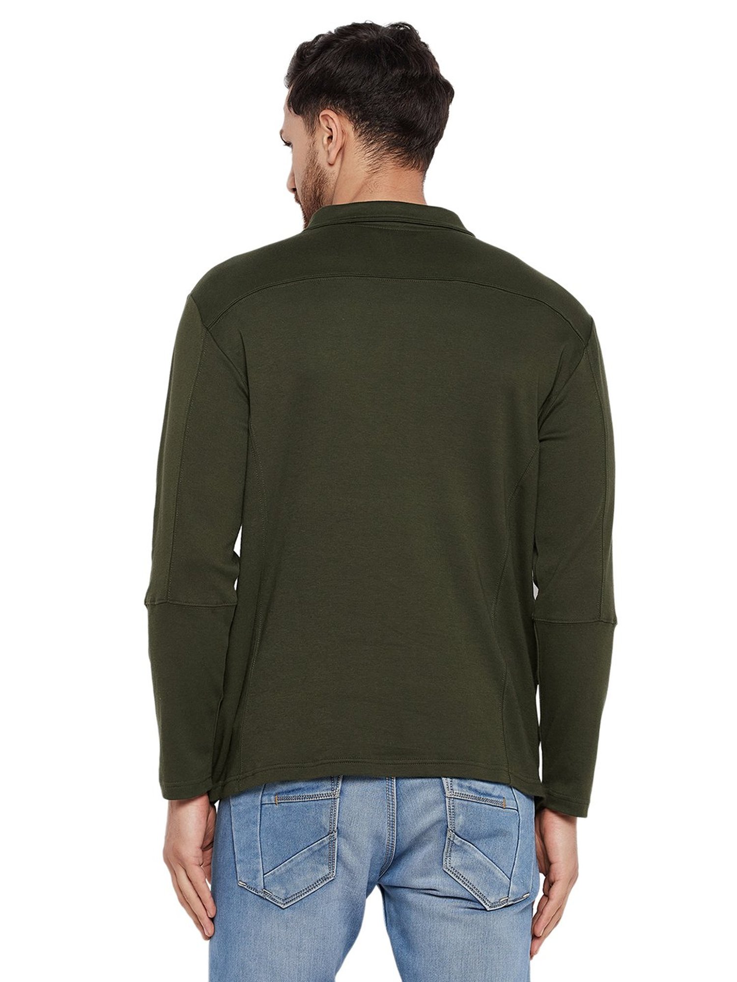 Hypernation Green Relaxed Fit Cotton Polo T-Shirt