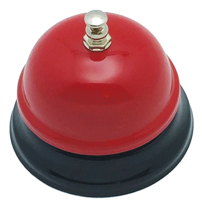 ashley productions decorative call bell, red, 3"