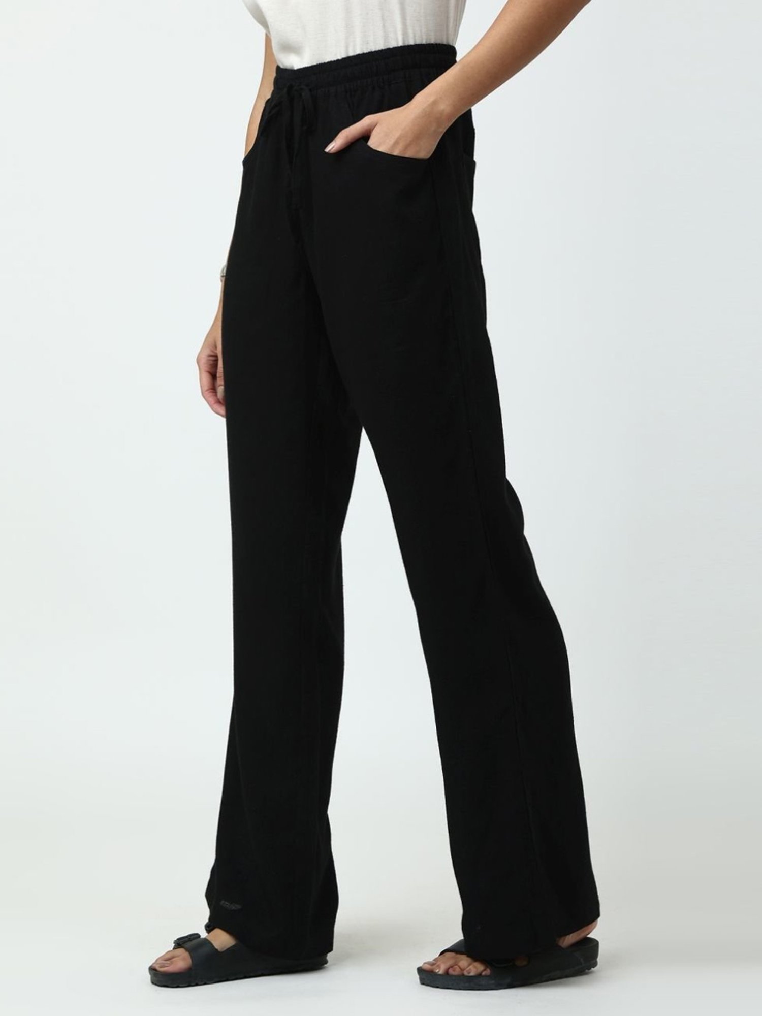 Saltpetre Classic Linen Black Half Sleeve Shirt and Trouser Coord set