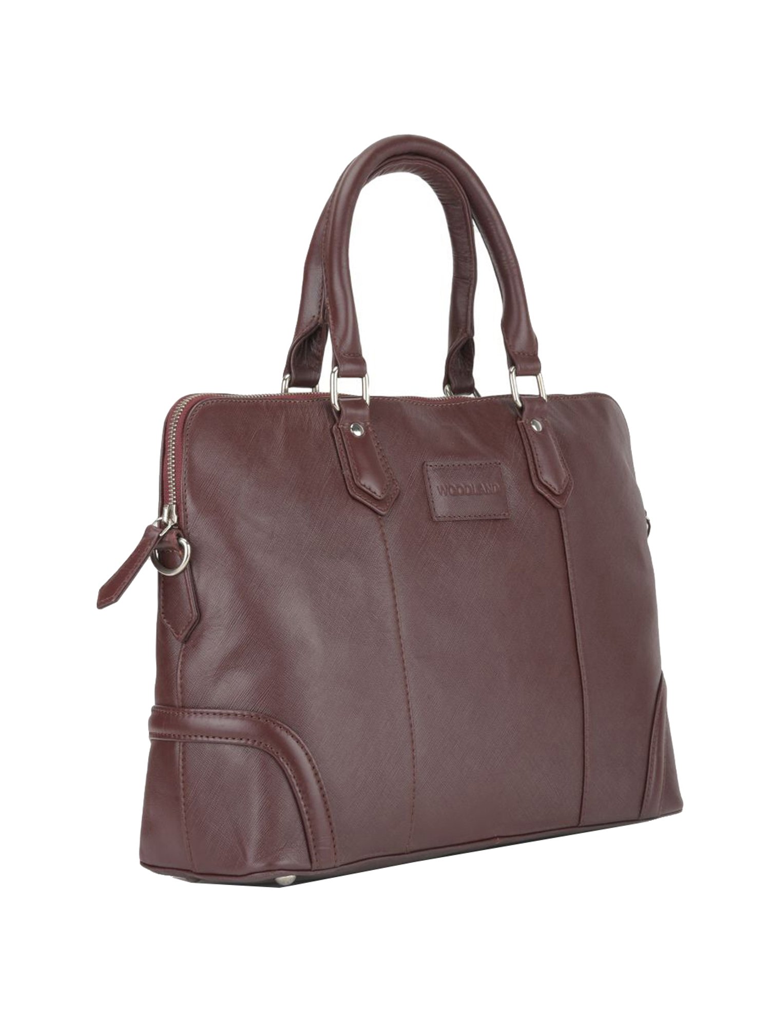 Woodland Purple Leather Large Messenger Bag