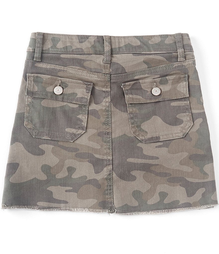 I.N. Girl Big Girls 7-16 Button-Front Denim A-Line Skirt