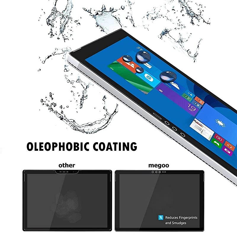Screen Protector for New Surface Pro 5, Ultra Clear/High Response/Tempered Glass, Compatible for Microsoft Surface Pro 6/ Pro 2017/ Pro4 12.3 Inch