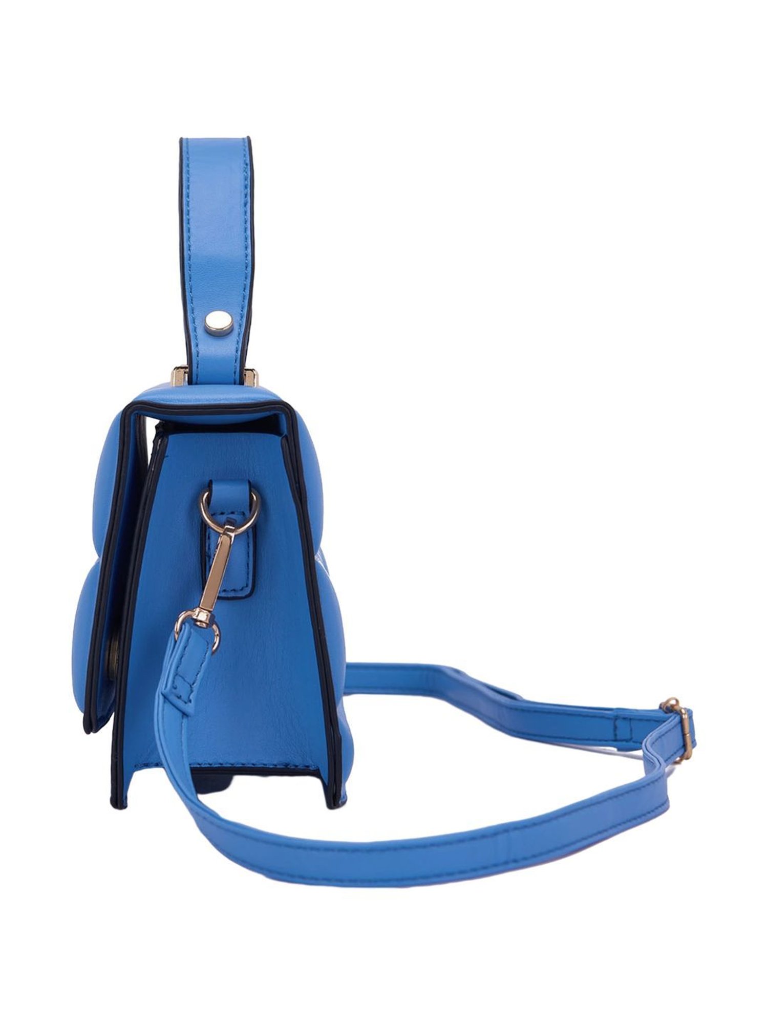 Giordano Blue Quilted Medium Satchel Handbag