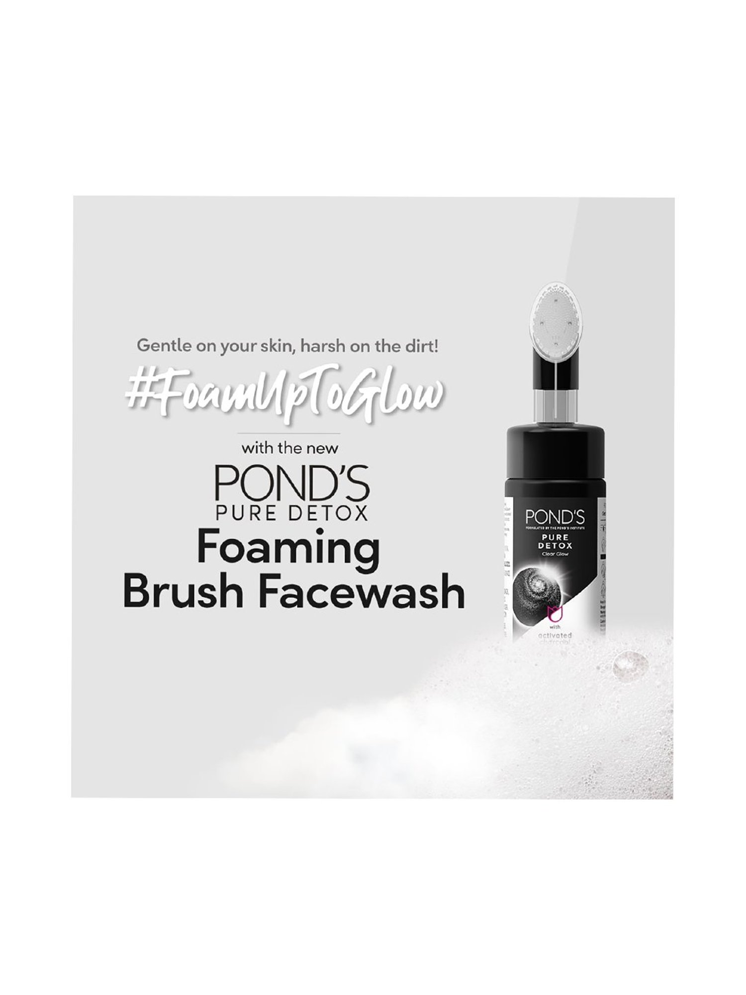 POND'S Pure Detox Foaming Brush Face Wash - 150 ml