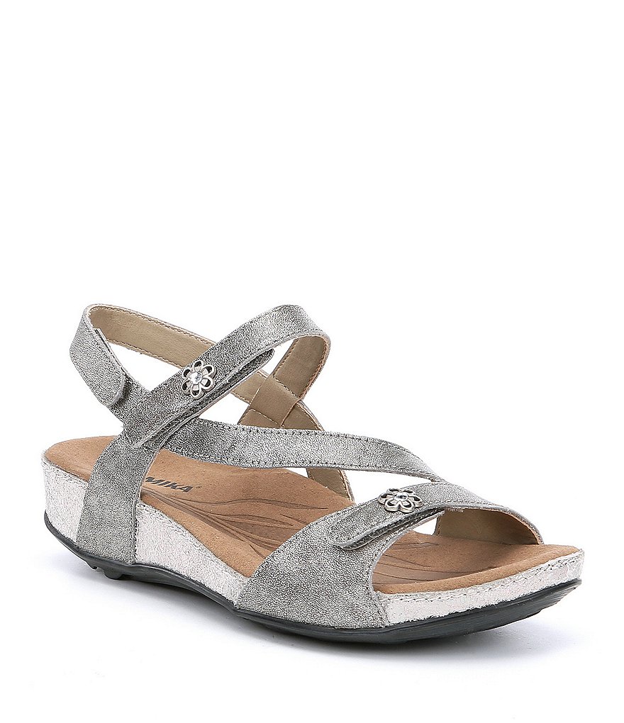 Romika Fidschi 54 Leather Strappy Wedge Sandals