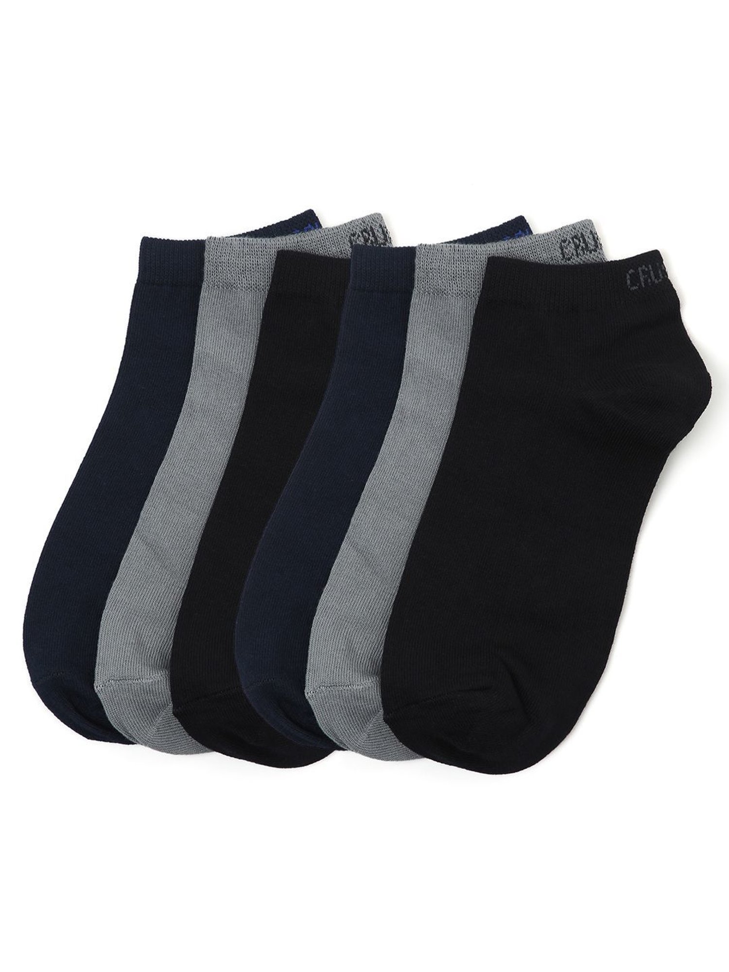 Crusset Multicolor Cotton Polyblend Solid Socks - Pack of 6