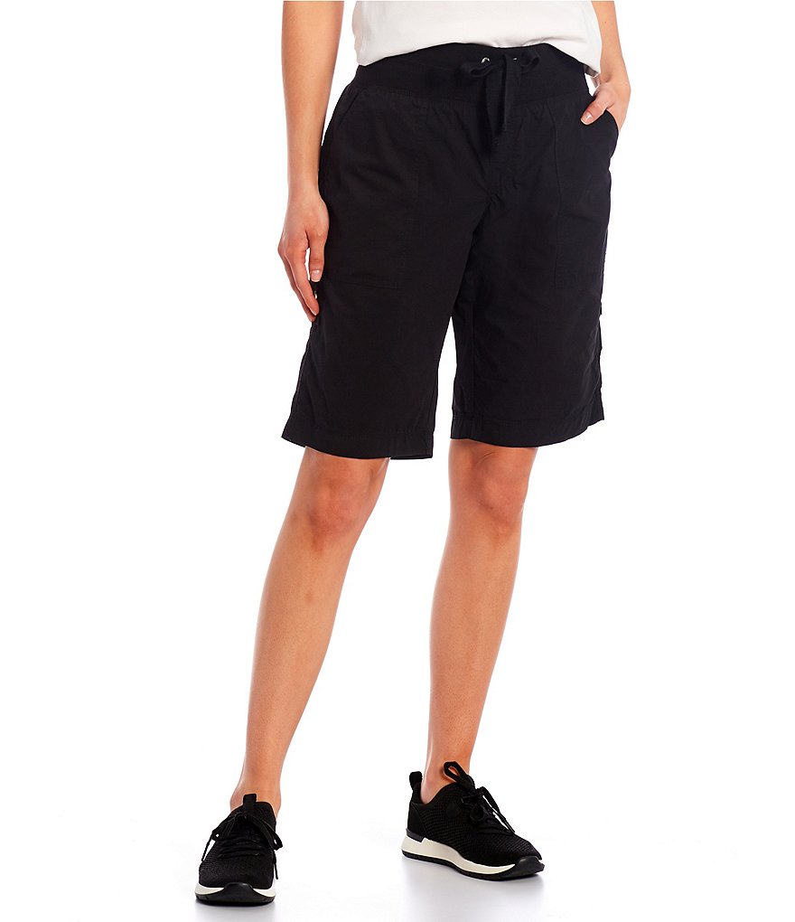 Marc New York Paperbag Waist Sueded Jersey Drawstring Shorts